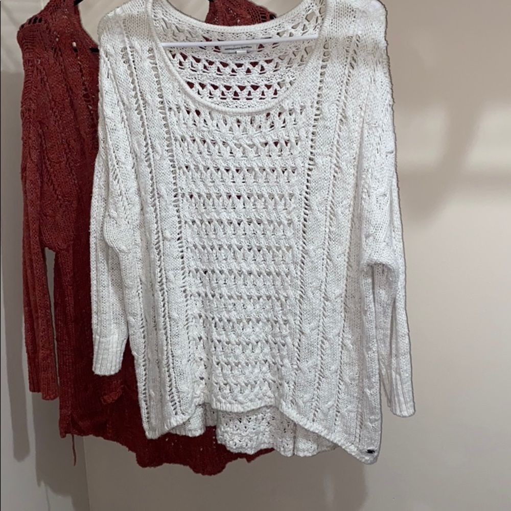 American Eagle 3/4 Sleeve Knit Sweater